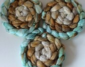 Roving for spinning  50/50 hand dyed silk merino gradient roving PRE ORDER 2ozs Drift