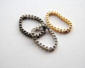 Black Chain Stacking Ring - Handmade Jewelry - Free Shipping in the US - Summer Fashion