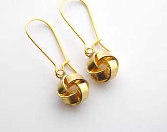 Nautical Gold Knot Earrings - Bridesmaids Jewelry - Free Shipping in the US - Summer Fashion