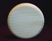 One Unfinished Pine 4 inch Diameter Routed Wood Plaque