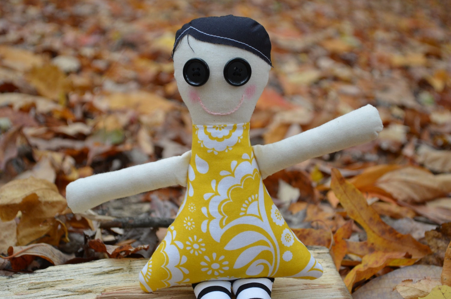 CLEARANCE SALE a button-eyed rag doll named Bea