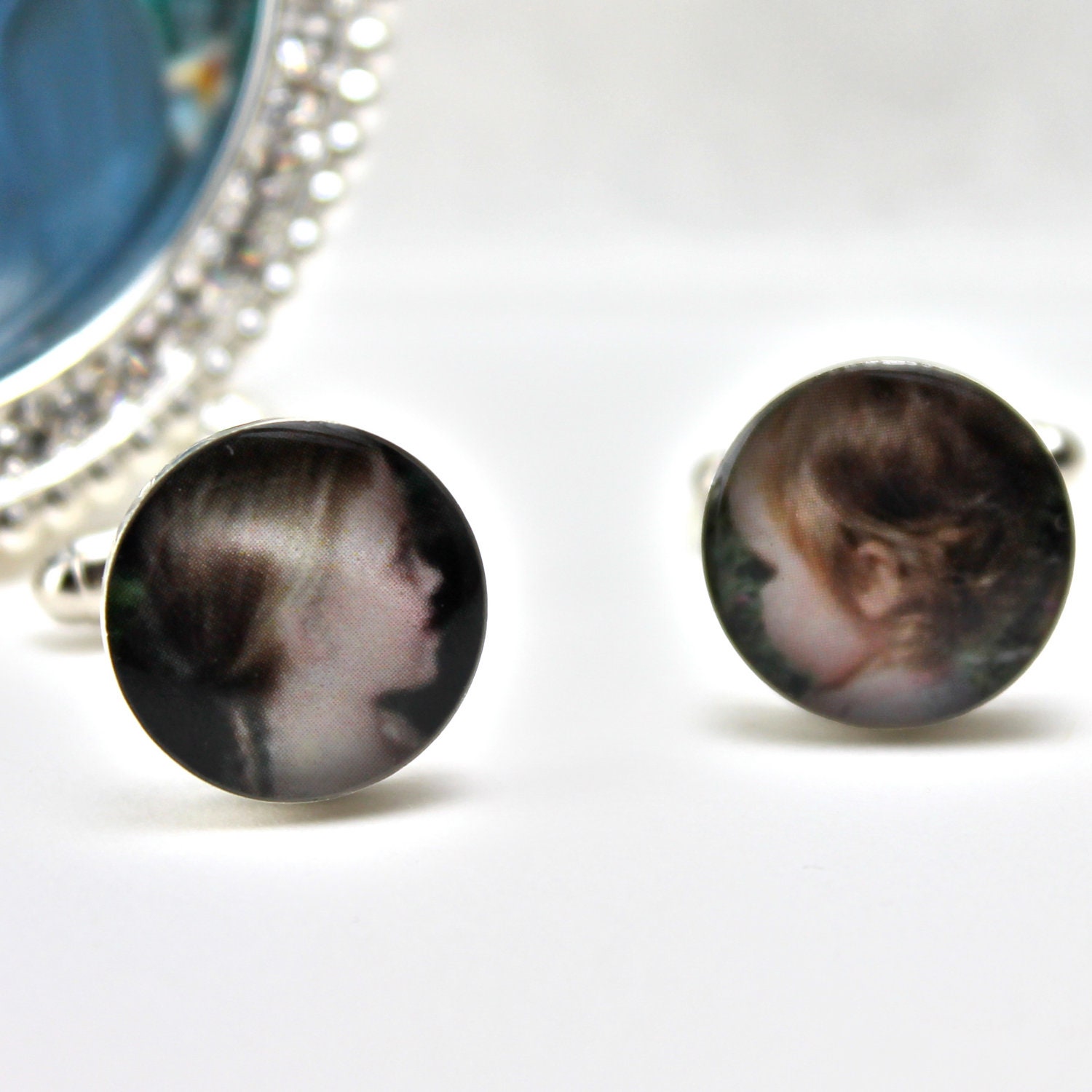 Custom Photo Cufflinks, Photo Cuff Links, Photo Cufflink