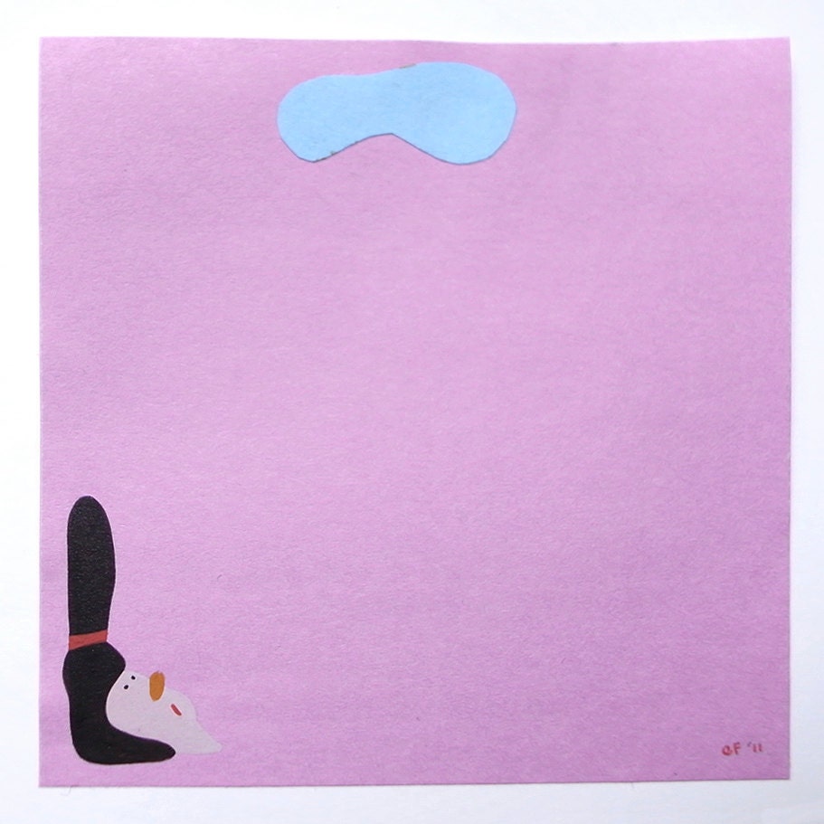 Four Square C - Post-It Art Original