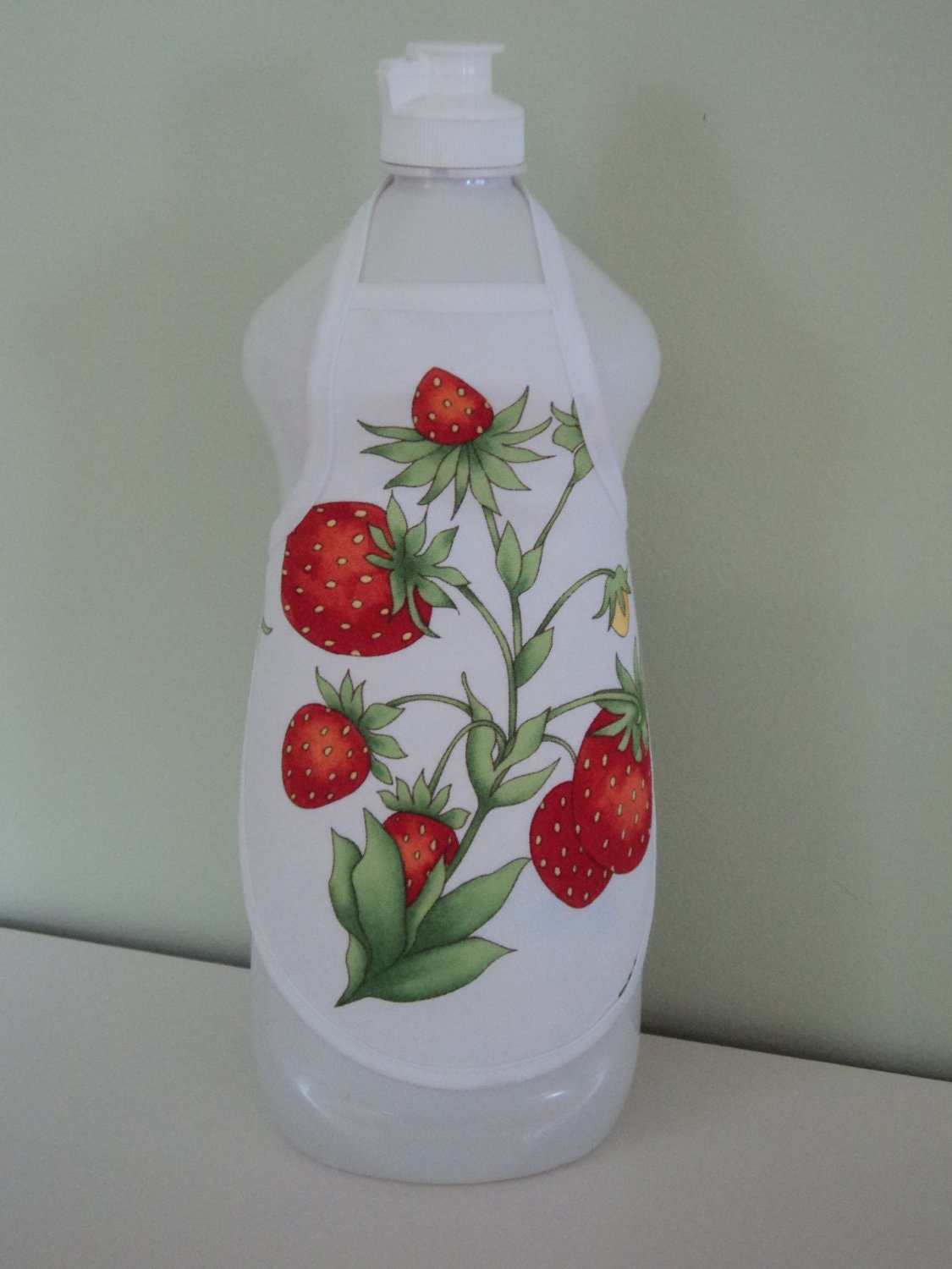 Strawberry  Dish Soap Bottle Apron