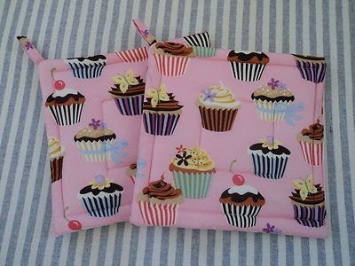 Cupcakes and Cherries on Pink