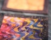 quilted coasters - audubon russet