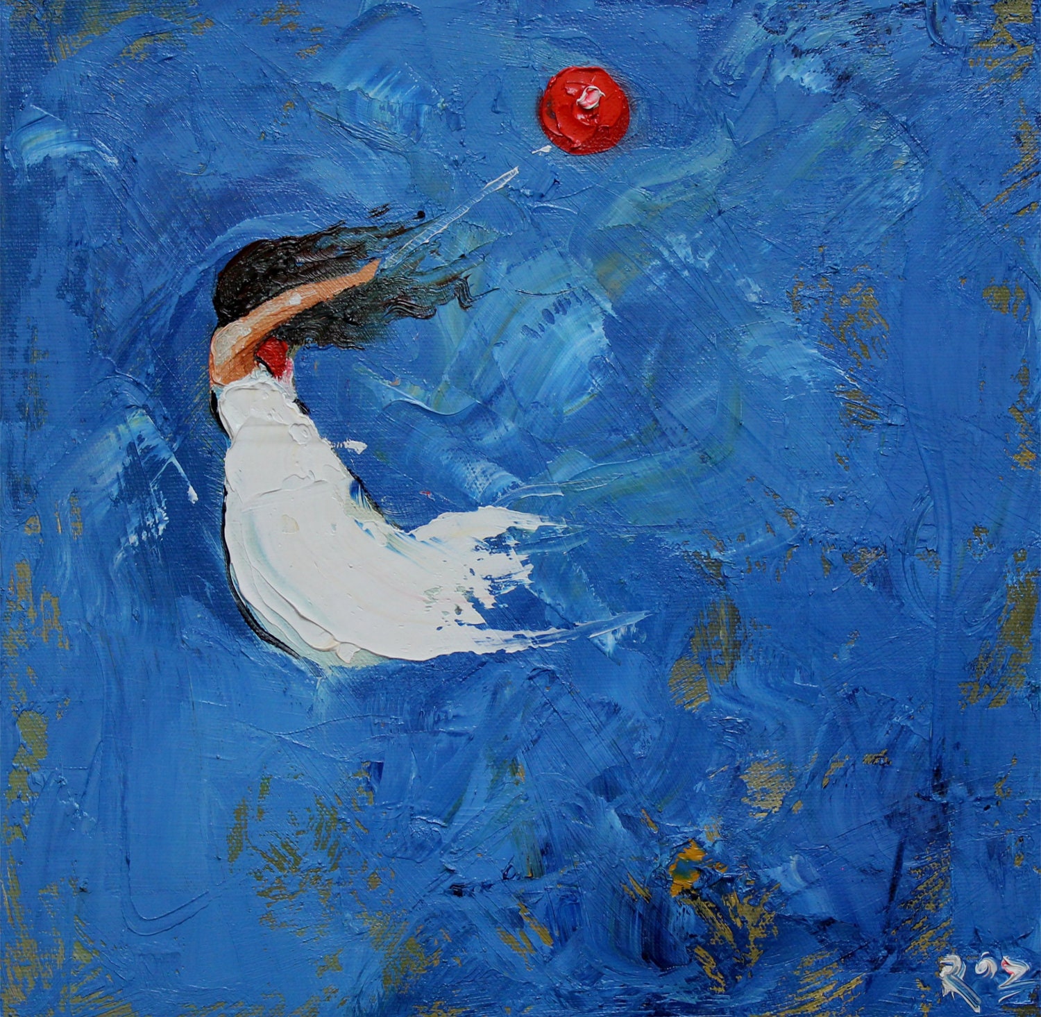 Print Leap 231 20x20 inch Print from oil painting by Roz
