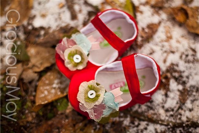 Confetti Shoes in Cherry - Christmas baby ad toddler girl Mary Jane 