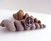 Hope Anchors the Soul Brass Ring - Gold - Nautical - Inspirational - Reclaimed Bronze