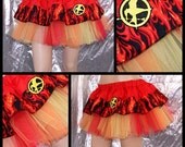 Hunger Games Girl On Fire Katniss Flames Mini TuTu skirt All Sizes MTCoffinz