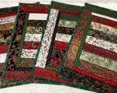 Stunning Quilted Christmas Placemats - Set of 4