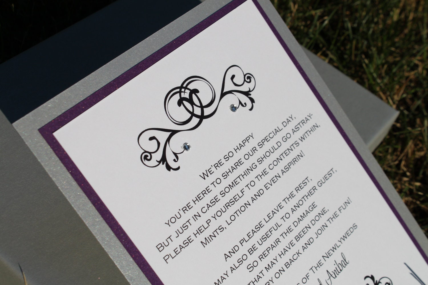 Flourish Bathroom Goodie Basket Sign