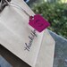 Kraft Favor Bag, Monogram Tag, Thank You, Favor Container, Handle Bag, Donuts, Candy Buffet Bag
