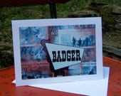 Badger Art Print Greeting Card