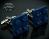 Dark Blue Tile Cufflinks :) made with LEGO bricks