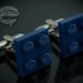 Dark Blue Tile Cufflinks :) made with LEGO bricks