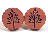 Wooden Tree Post Earring Studs