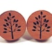 Wooden Tree Post Earring Studs