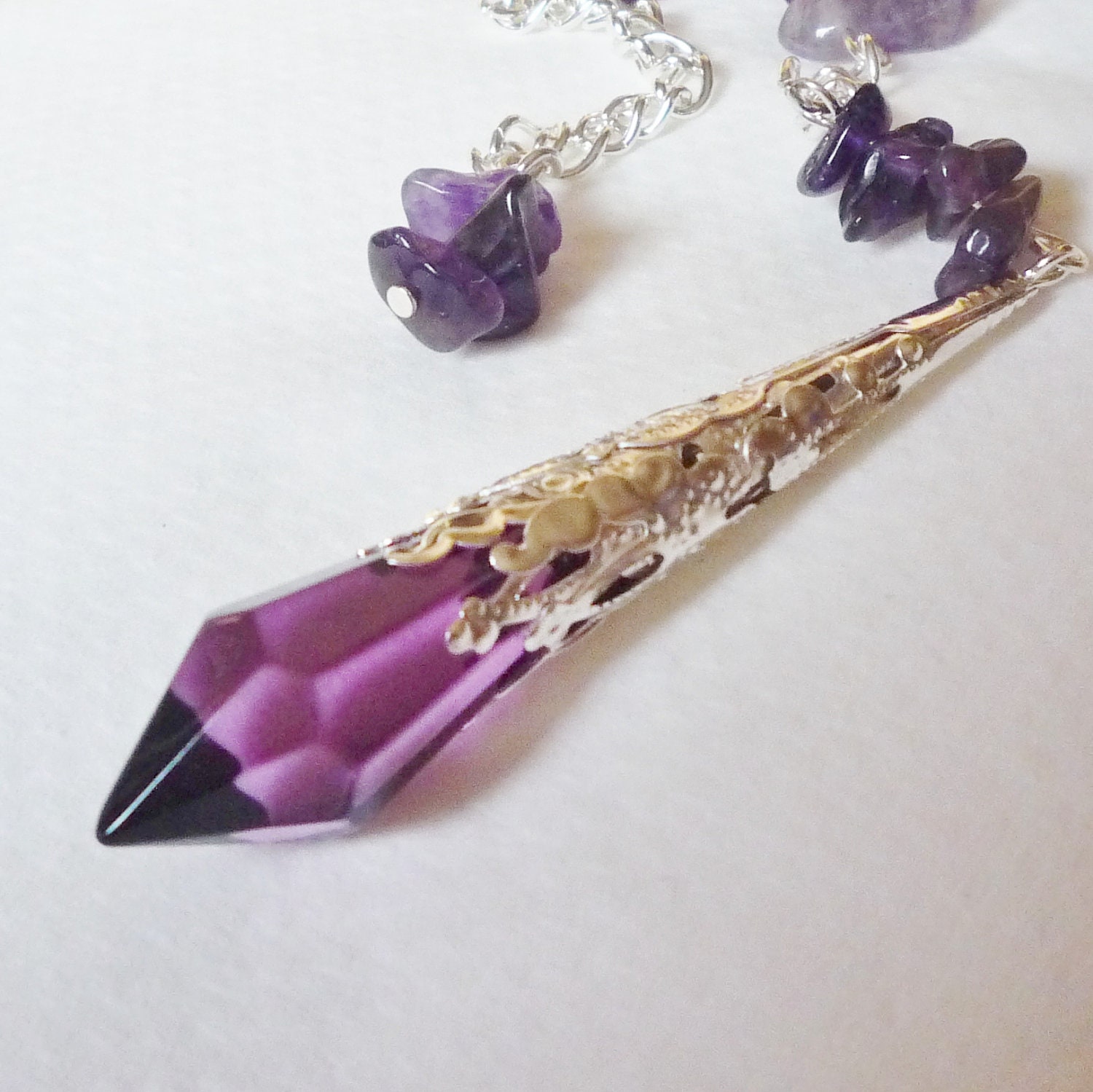 Pendulum Wicca Pagan Witch Ghost Hunt Swarovski Crystal Magickal Prism Divination