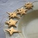 Gold Christmas Star Set, Limited Edition Porcelain Ornaments