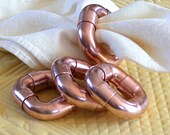 4 Industrial Copper Napkin Rings