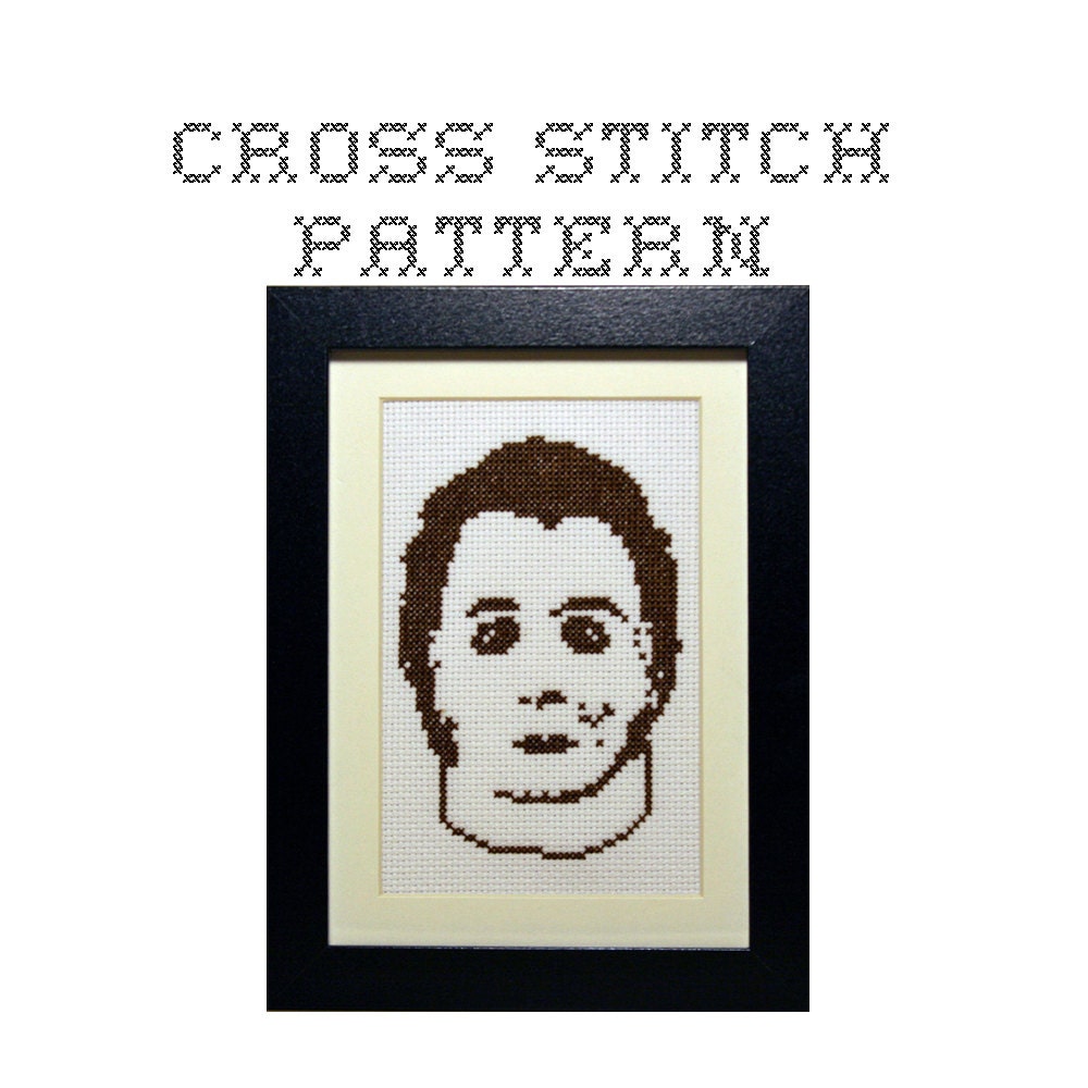 DIY - Michael Myers (sequel version) - Halloween  - .pdf Original Cross Stitch Pattern - Instant Download