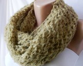 ON SALE Winter Accessories,Infinity Scarf, Loop Scarf, Circle Scarf, Winter Cowl -Tan color -Chunky Cozy- Loop Scarf