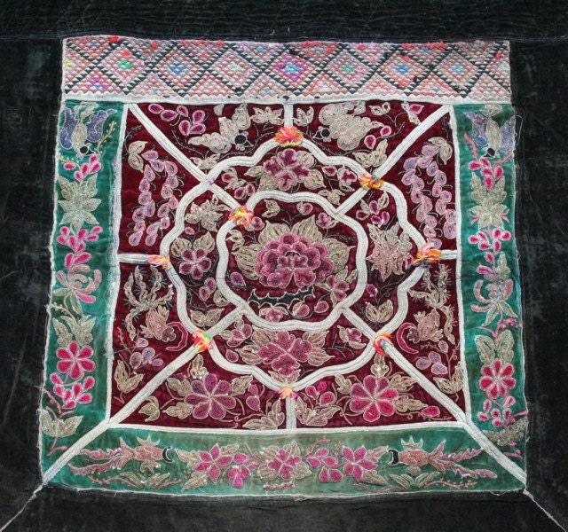 Textiles -  Hmong Baby Carrier/ Hmong / Miao fabric / Hmong embroidery panels - 605