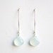 Minimalist Mint Chalcedony Briolette Earrings - Sterling Silver Wire