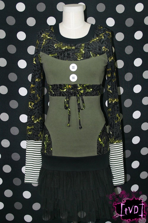 Halo Master Chief Striped Tunic Hoodie Top DIY