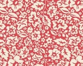 The Sweetest Thing quilt or craft fabric by Zoe Pearn for Riley Blake- Sweetest Floral in Red- 1 fat quarter