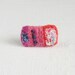 fiber jewelry  - handmade brooch - pink red purple pin