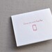 Letterpress 'I love you more than my iphone' geek, cards with matching envelope
