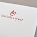 You Light My Fire Letterpress Greeting Card with Envelope