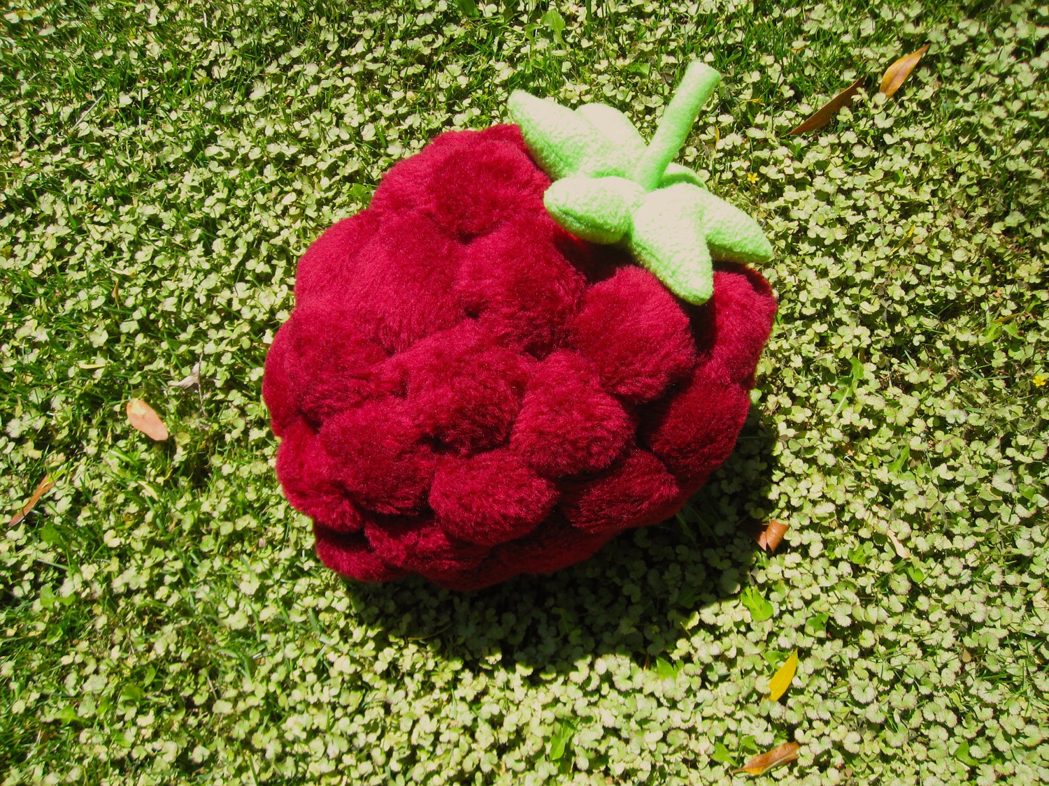 Giant Raspberry Pillow - Fantastic Fabric Sculpture