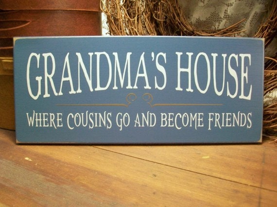 Wood Wall Sign Grandma's House Grandmother Plaque