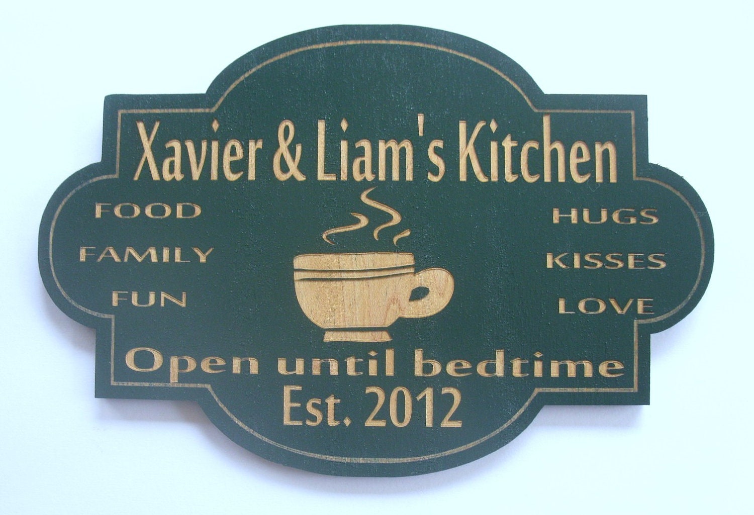 Personalized Kitchen  8in x 10in  Wooden Sign