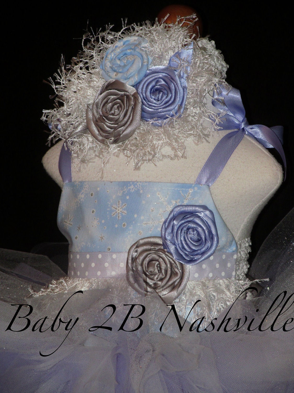 Lavender Accented Winter Toddler Snow Princess Tutu Set Pageant Wear
