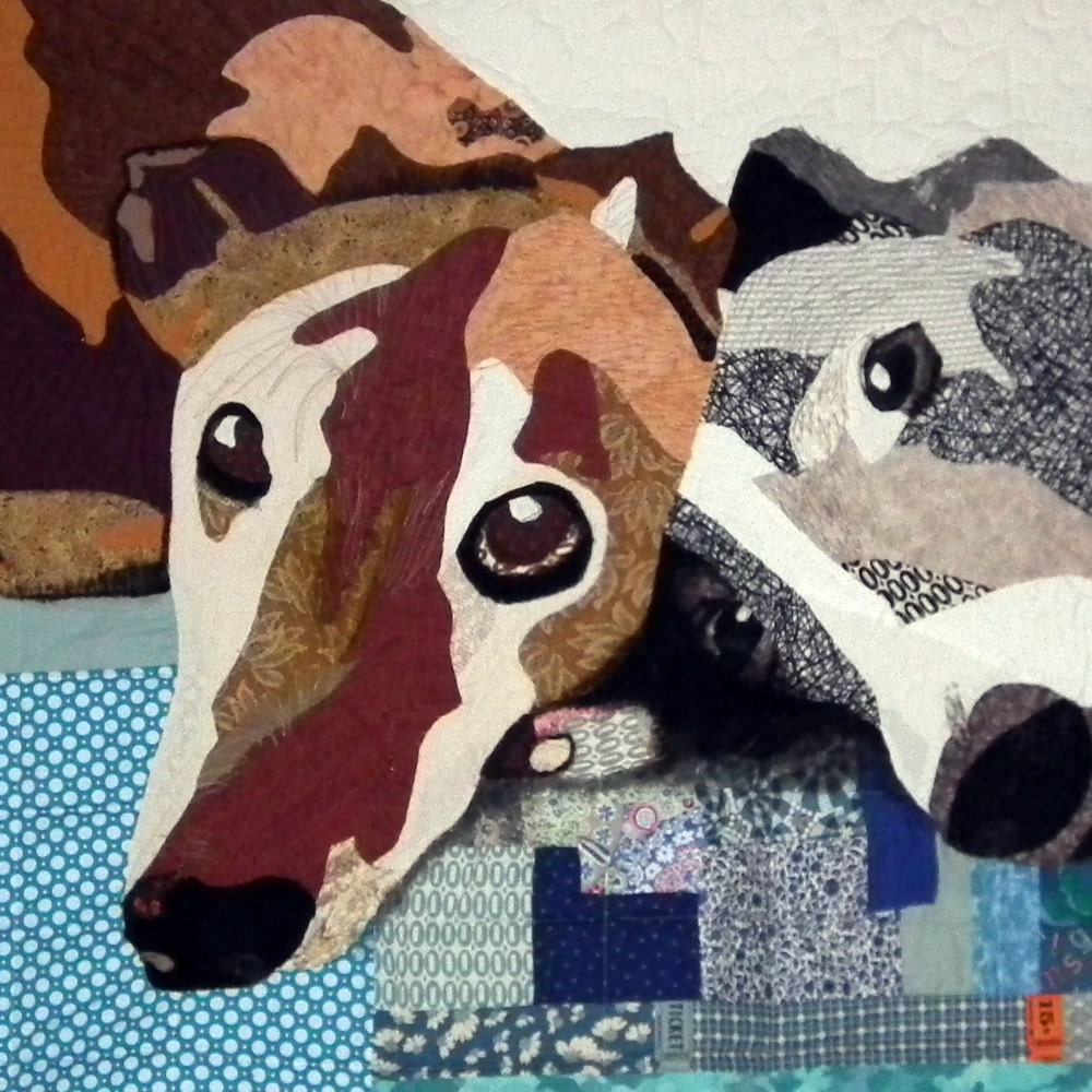 Custom Pet Art Quilt Wall Hanging