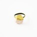 pale pink OR black gold dipped geo ring