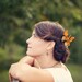 butterfly hair comb 'COCOON' wedding accessory, bridal head piece