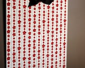 Magnet Board (20x20) in Red Daisy Fabric