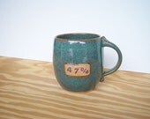 Sea Mist Coffee Cup Stoneware Pottery Mug - 47%