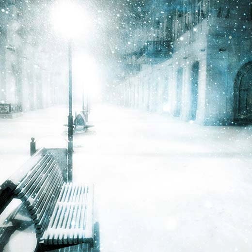 Art, Photo, Photomontage, Collage, Photography, Winter  Cityscape, Snow, Trees, Frost, Landscape, Nature, Holiday Gift