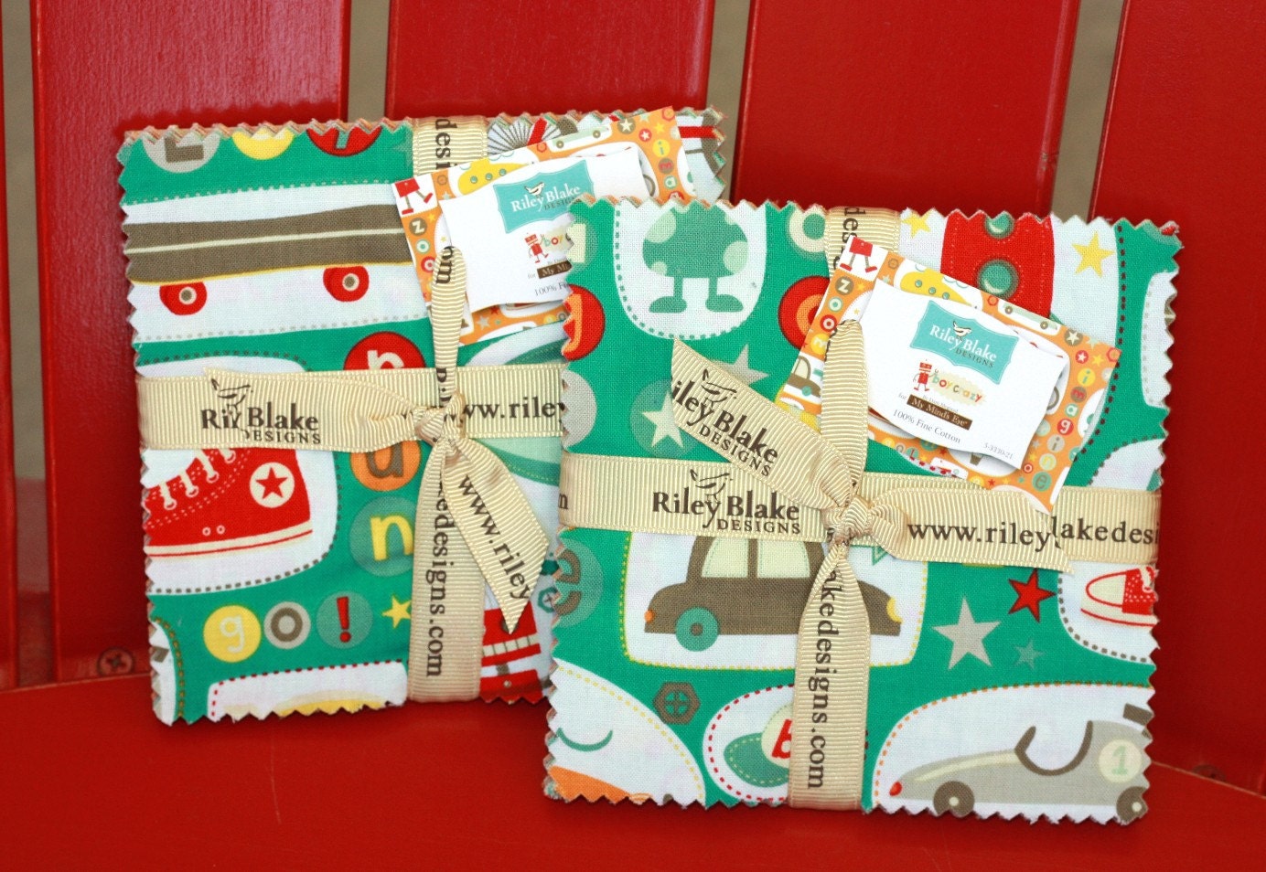 2 Packs - 5 inch charm squares BOY CRAZY by Riley Blake