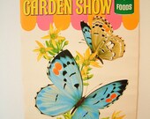 1960s Retro Del Monte Garden Show Poster with Blue Butterfly