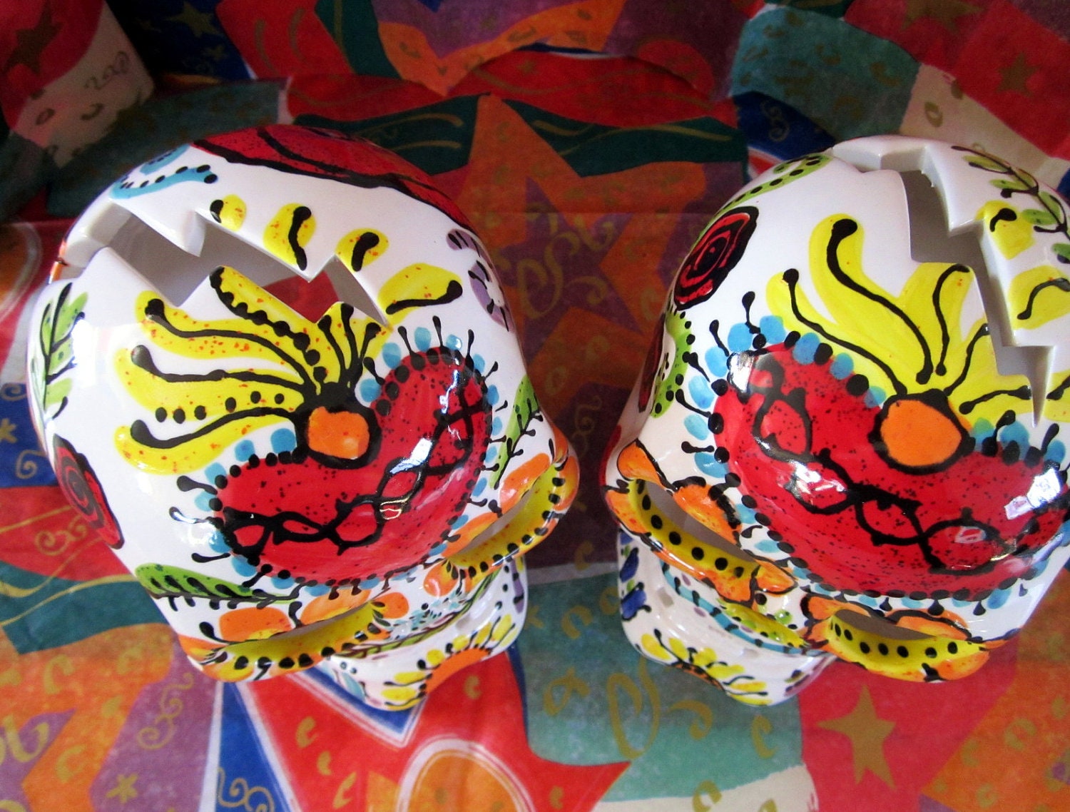 Sugar Skull Candle Luminaria for Day of the Dead and Year Round