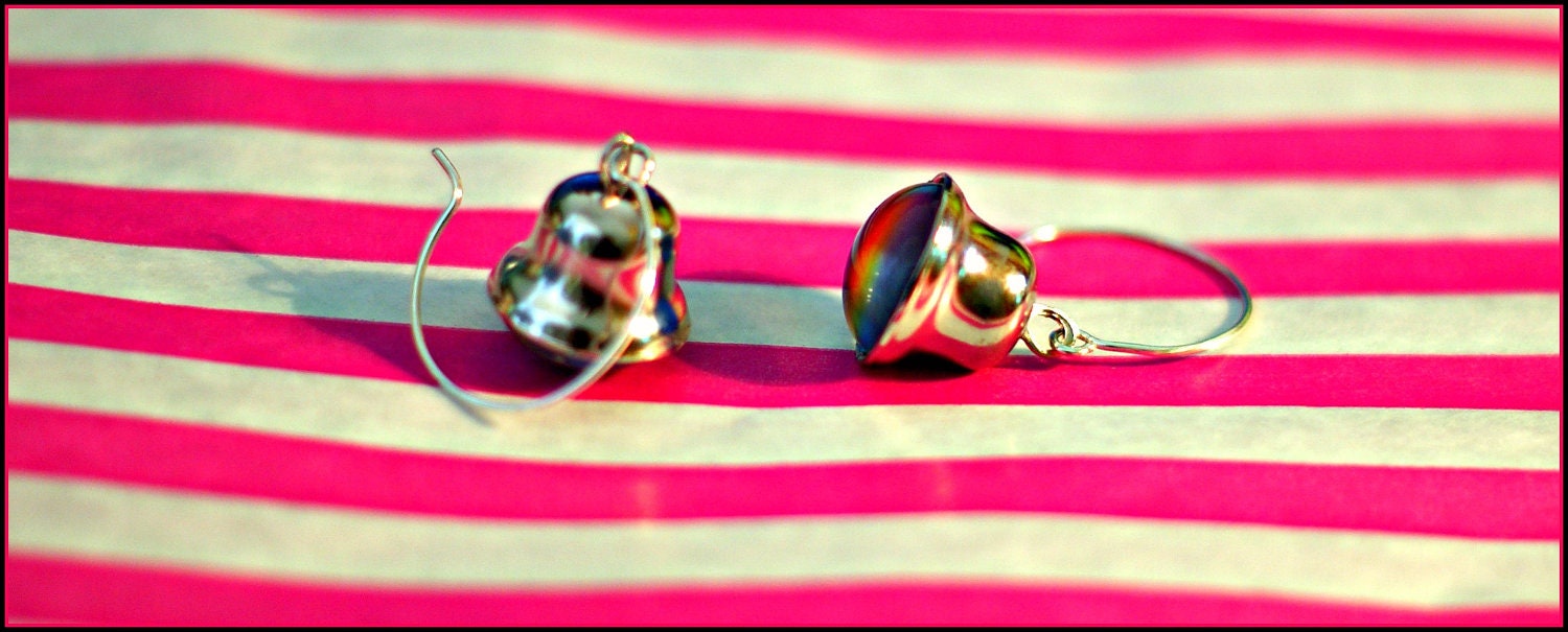 Blue Earrings - Silver Bells & Bermuda Blue