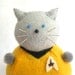 Star Trek Captain Kirk Inspired Cat Pincushion cute felt kitty cat collectable or gift for animal lover...MADE-TO-ORDER