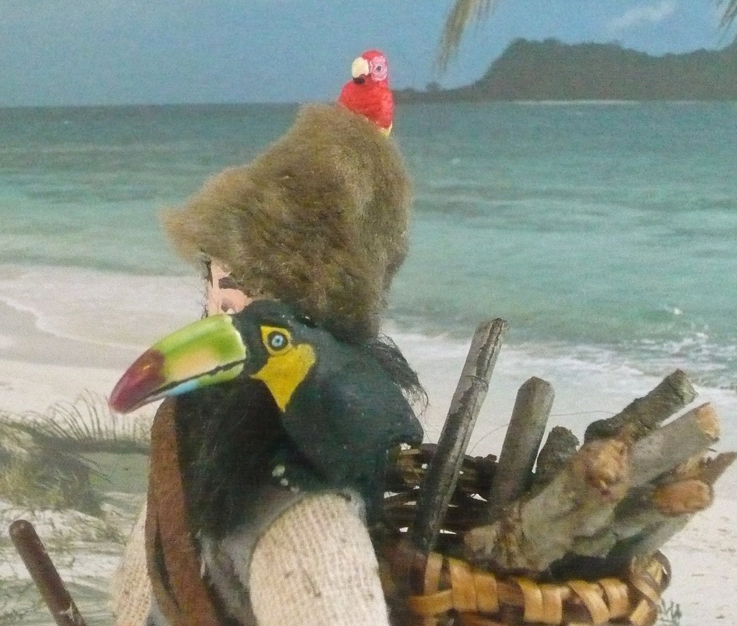 Art Doll Robinson Crusoe Miniature Literary Art Collectible